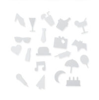 Party Symbole Set - für perforierte Panel White Design Letters