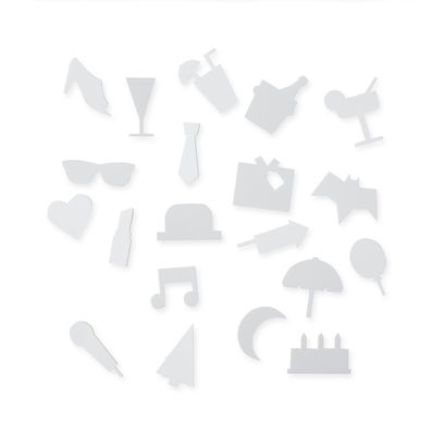Conjunto de símbolos de fiesta - para panel perforado White Design Letters