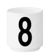 Arne Jacobsen coffee cup Number 8 White Design Letters Arne Jacobsen