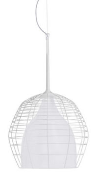 Κρεμαστό φωτιστικό Cage - Ø 46 cm Λευκό Ντίζελ με Foscarini Diesel Creative Team 1