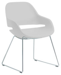 Chair Eva foot slide White | Chrome Zanotta Ora Ito 1
