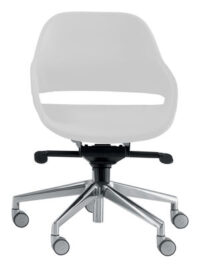 Eva branco cadeira de escritório | Alumínio Zanotta Ora Ito 1
