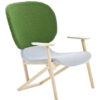 Klara sillón blanco | verde | Luz de madera Moroso Patricia Urquiola 1