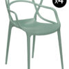 Masters stackable armchair - Lot of 4 Sage green Kartell Philippe Starck | Eugeni Quitllet 1