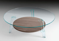 Tavolino Flute Trasparente|Rovere FIAM Lucidi Pevere Studio