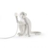 Lámpara de mesa de exterior Monkey Sitting - H 32 cm Blanco Seletti Marcantonio Raimondi Malerba